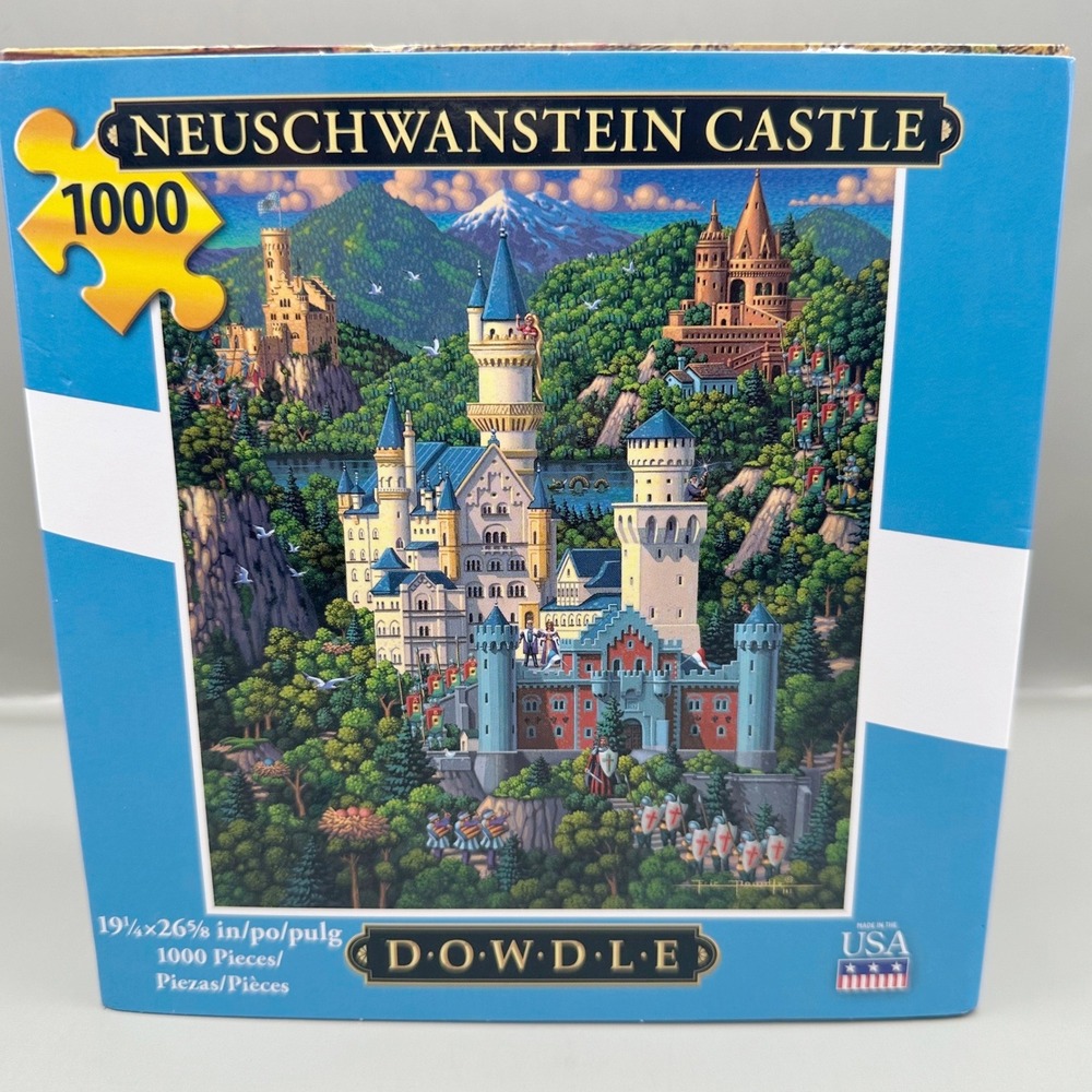 Dowdle Neuschwanstein Castle 1000 Pc Jigsaw Puzzle Complete Eric Dowdle Art